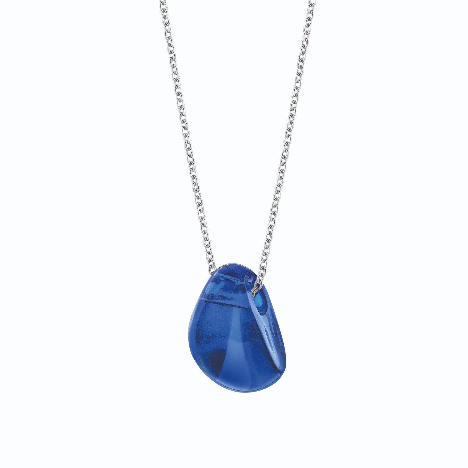 CABOCHON pendant, Cap Ferrat blue crystal, silver chain 42 cm ©LALIQUE SA (2).jpg